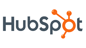 HubSpot logo featuring the word HubSpot in dark gray text, with the letter o stylized as an orange network hub with three connected nodes.